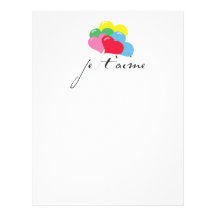 Je' taime (I love you) Letterhead