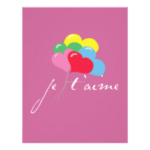 Je' taime (I love you) Letterhead Template