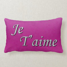 je t'aime - I love you Throw Pillows