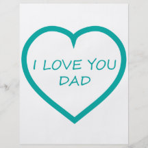 Je t'aime papa prospectus personnalisés