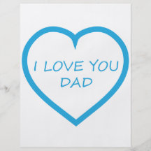 Je t'aime papa prospectus personnalisés