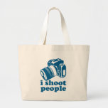 Je tire des personnes - bleu sacs en toile