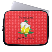 Je veux la bière pour Noël Trousses Ordinateur