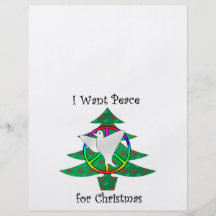 Je veux la paix pour Noël Tract Personnalisé