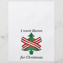 Je veux le lard pour Noël Tract Personnalisé