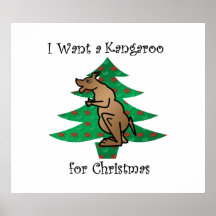 Je veux un kangourou pour Noël Posters