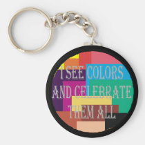 Je vois des couleurs Keychain porte-clés
