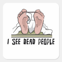 Je vois les personnes mortes stickers carrés