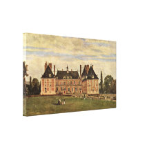 Jean-Baptiste-Camille Corot - Chateau de Rosny Stretched Canvas Print