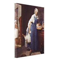 Jean-Baptiste Simeon Chardin - The Besorgerin Stretched Canvas Print