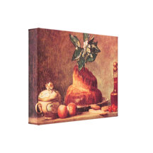Jean Chardin - Still Life with Brioche Gallery Wrap Canvas
