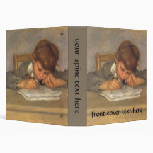 Jean Drawing by Renoir, Vintage Impressionism Art Vinyl Binders