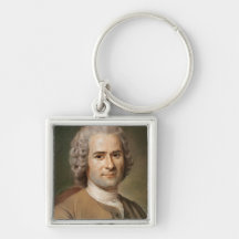Jean-Jacques Rousseau  after 1753 Keychain