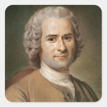 Jean-Jacques Rousseau  after 1753 Square Stickers