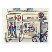 Jean Millet Patisserie Paris by Carol Gillott Postcard