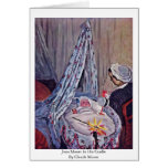 Jean Monet In His Cradle By Claude Monet Greeting Cards