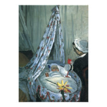 Jean Monet in His Cradle by Monet, Baby Shower Invites
