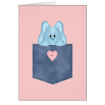 Jean Pocket Blue Bunny Rabbit cards