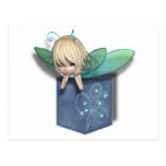 Jean Pocket Blue Green Fairy postcards