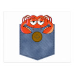 Jean Pocket Crabby Crab postcards