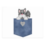 Jean Pocket Kitty Cat postcards