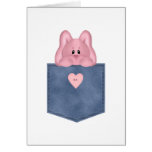 Jean Pocket Pink Bunny cards