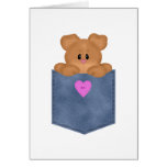 Jean Pocket Teddy Bear cards