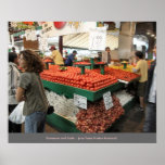 Jean Talon Market Vendor - Montreal Quebec Poster