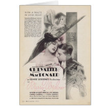Jeanette MacDonald Merry Widow movie ad 1934 Greeting Cards