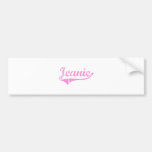 Jeanie Classic Style Name Bumper Sticker