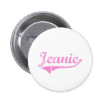 Jeanie Classic Style Name Pinback Buttons