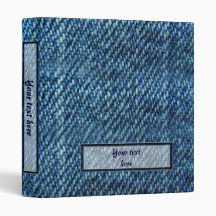 Jeans Pattern 3 Ring Binder
