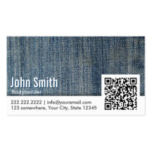 Jeans QR Code Bodybuilding Business Card