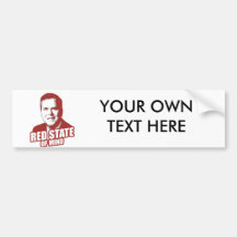 JEB BUSH RED STATE OF MIND -.png Bumper Stickers