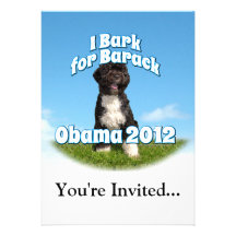 J'écorce pour Barack, BO le premier chien Obama Invitations Personnalisées