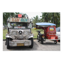 Jeepney and tricycle photo
