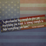 Jefferson: Beware of Big Government Bumper Stickers