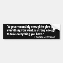 Jefferson: Beware of Big Government Bumper Stickers