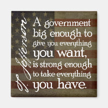 Jefferson: Beware of Big Government Refrigerator Magnet