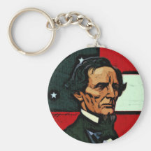 Jefferson Davis, President of the Confederacy Key Chain