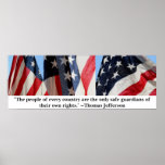 Jefferson et le drapeau posters