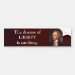 Jefferson - la maladie de la liberté est contagieu autocollants pour voiture