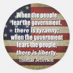 Jefferson: Liberty vs. Tyranny Stickers