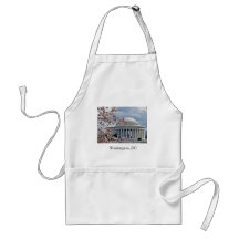 Jefferson Memorial - Cherry Blossoms Aprons