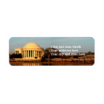 Jefferson  memorial custom return address labels