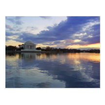Jefferson Memorial Sunset Postcard