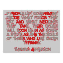 Jefferson on Food and Medicine Postcard