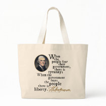 Jefferson Tyranny-Liberty Quote Tote Bags