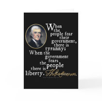 Jefferson Tyranny-Liberty Quote Greeting Cards