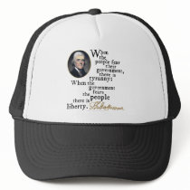Jefferson Tyranny-Liberty Quote Hat